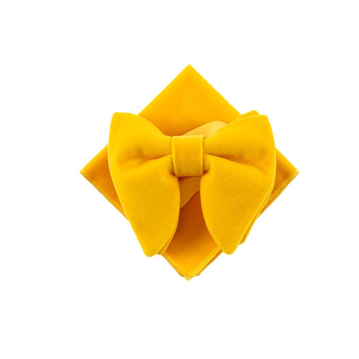 Picture of AliExpress EBAY WISH Multicolor Bow Tie Velvet Bow Performance Solid Color Gentleman Bow Tie Handkerchief