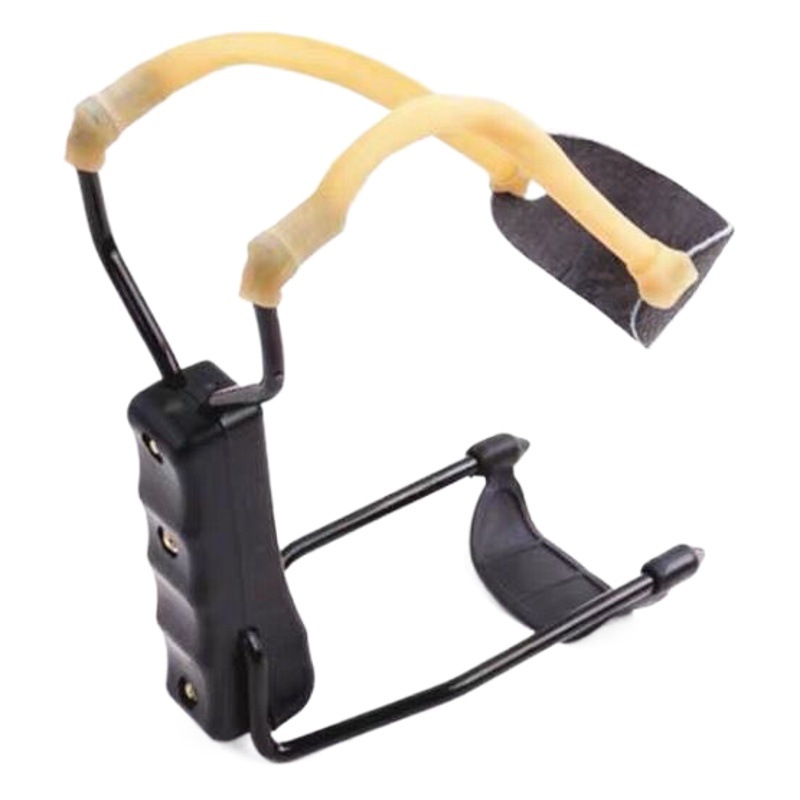 Power-Assisted Slingshot, Black Handle, Power-Assisted Wrist Slingshot, Kidsren's Traditional Toy Temple Fair Slingshot, Two-Yuan Running Jianghu Slingshot Frame