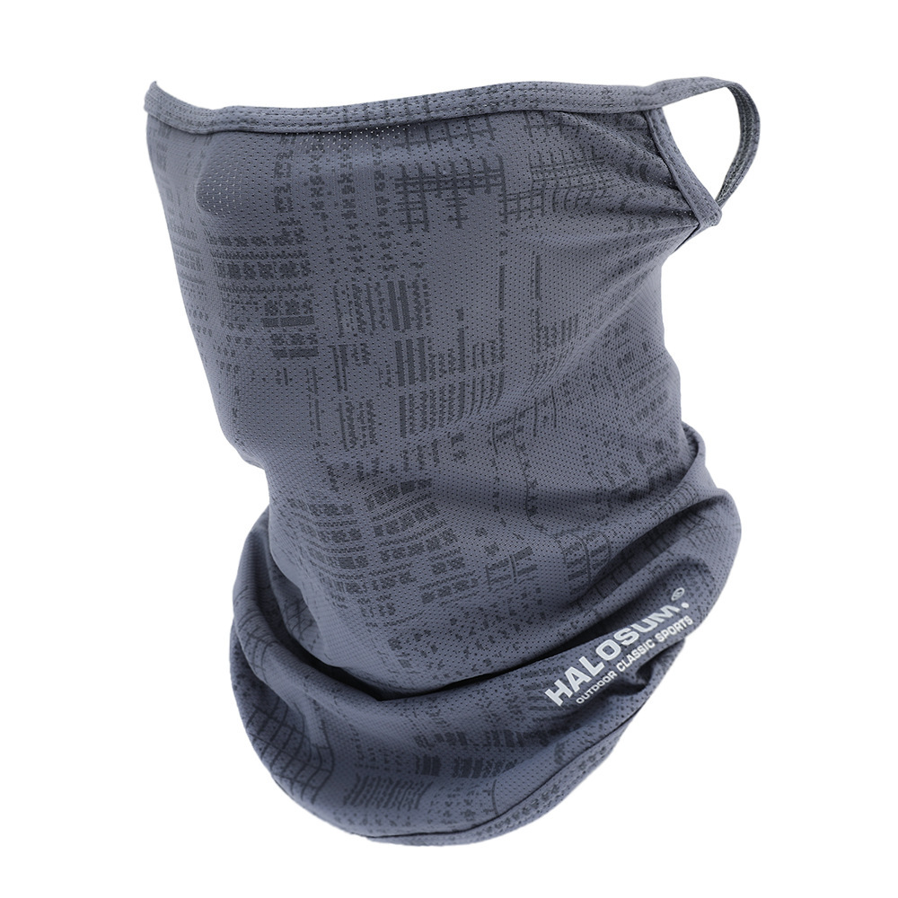 New Summer Breathable Printed Ice Silk Ear-Hanging Mask Outdoor Sun Protection Quick-Drying Face Towel Sun Protection Mask in Stock