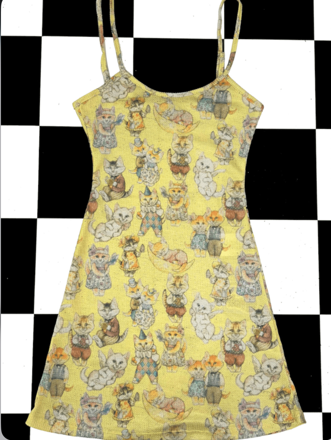 EuropeAn And AmericAn MillenniAl Hot Girl y2k DopAmine CArtoon CAt Slim WAist Pure Desire EAsiest for MAtch A-line Skirt Suspender Dress