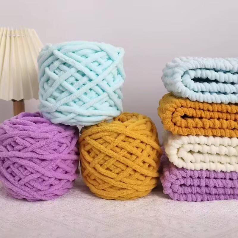 7mm ice line 100g single strand coarse wool group woven blanket hook slippers line scarf cap line factory wholesale