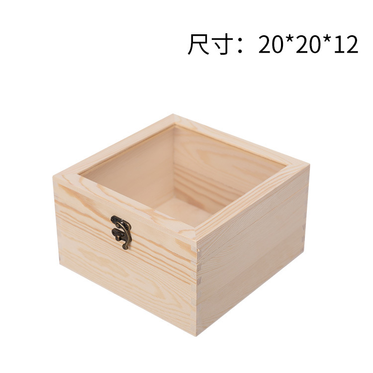 Picture of Accompanying Gift Wooden Box Simple Pine Gift Packaging Box Candy Box Immortal Flower and Wood Box Wooden Jewelry Storage Box