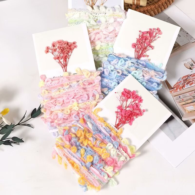 Picture of Factory supply wool ball fancy hand-knitted line peas line snowball hand-knitted scarf diy wool wholesale