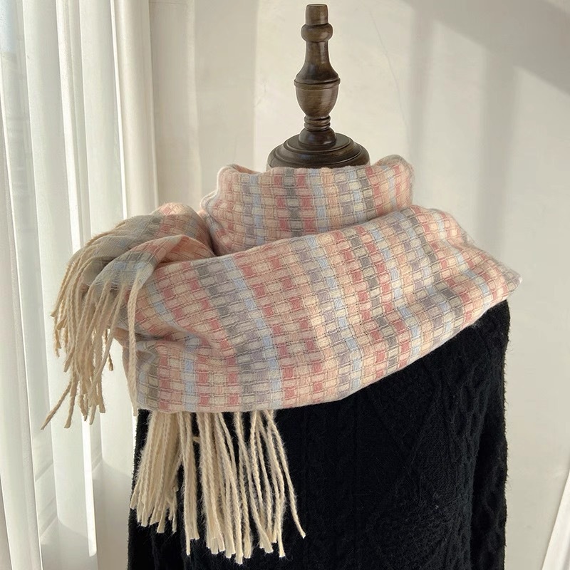 Picture of Maillard new striped scarf women's autumn and winter thickened warm neck snood student versatile solid color scarf manufacturer cross-border