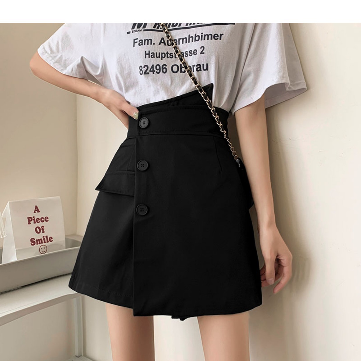 2025 Spring New Large Size Fat mm Row High Waist Loose Casual Shorts Slim A-Line Wide Leg Culottes for Women