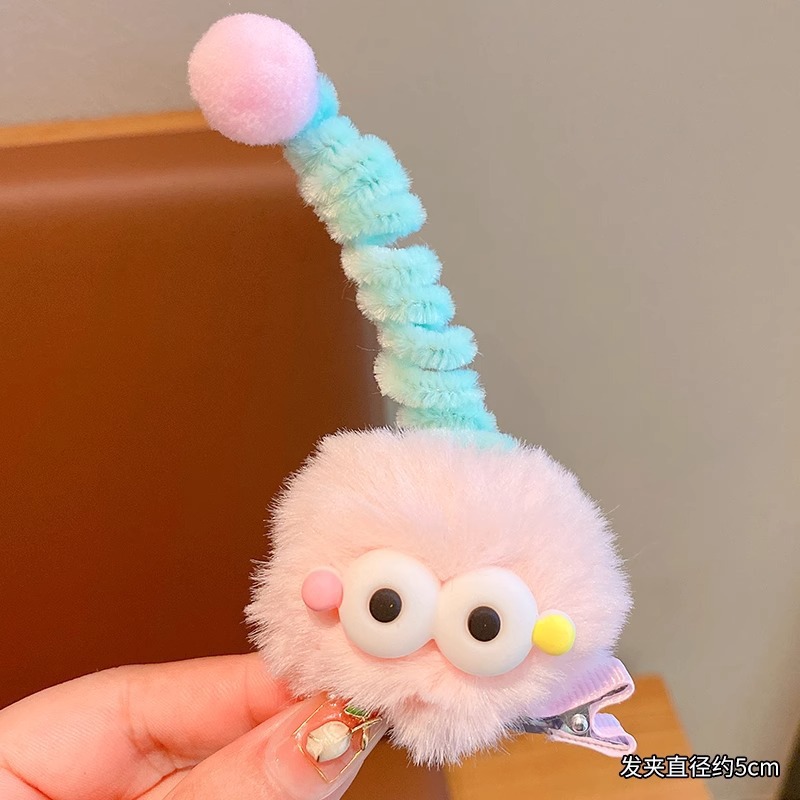 Picture of Children's Cute Funny Ugly Cute Doll Hairpin Little Girl's New Top Clip Girl's Back of Head Plate Hairpin Headwear