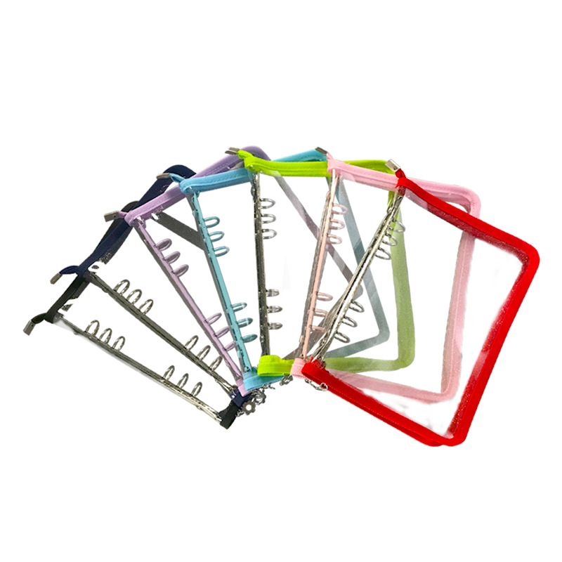 Picture of Spot Cute Popular Storage Bag Six-Hole Loose-Leaf Book Ins Style Star Chasing A5A6 Transparent Zipper Notebook Shell