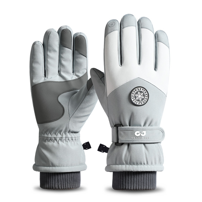 Picture of Winter skiing warm gloves men and women outdoor riding touch screen fleece-lined cold windproof electric car gloves SK15