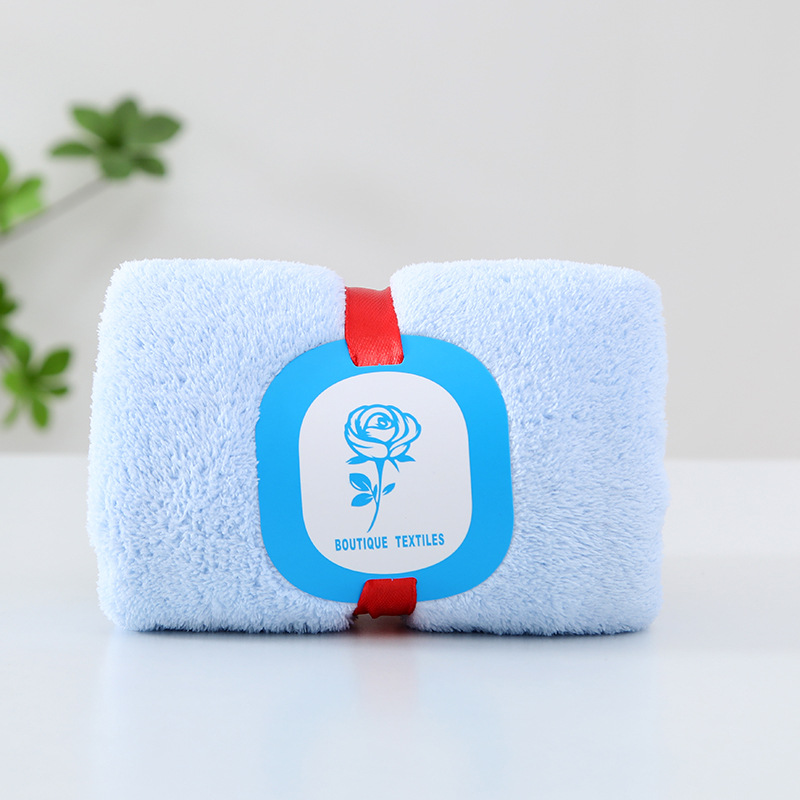 Picture of Hand gift towel wholesale coral velvet square wedding gift box towel wedding candy box towel Xi word New