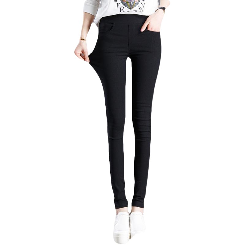 Small Black Pants Outer Wear Skinny Pants Women's plus size Slim-fit Slimming Pencil Pants Tight Pants Cropped Pants Leggings Women
