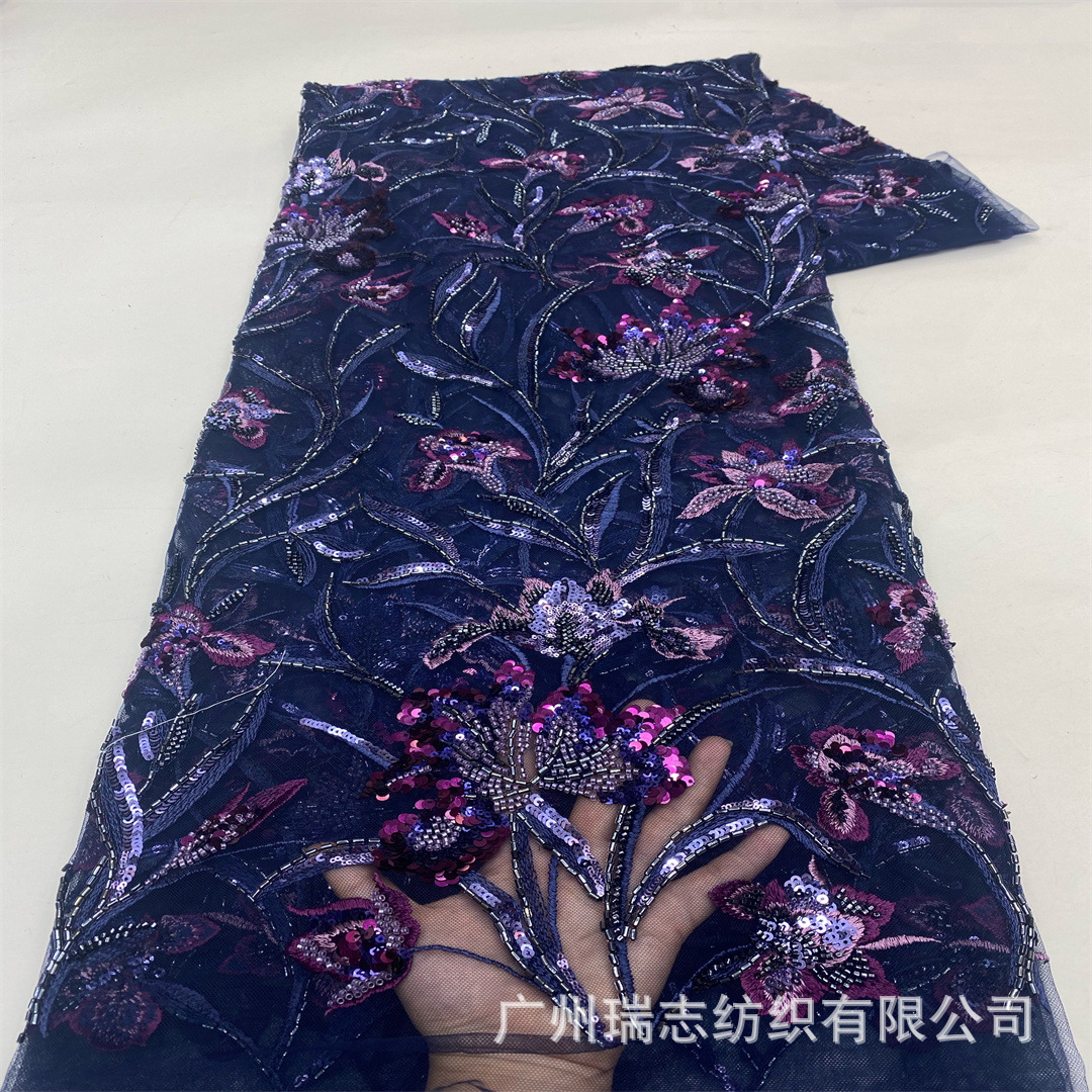 Picture of Fashion Dress Export European and American Lace Sequin Embroider Lace Fabric Embroider Lace Fabrics
