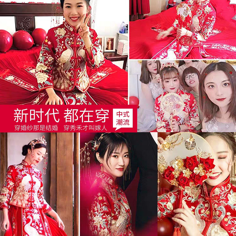 Picture of Large size Xiuhe clothing bride 2023 new autumn and winter wedding Xiuhe clothing summer thin 200kg fat MM slim