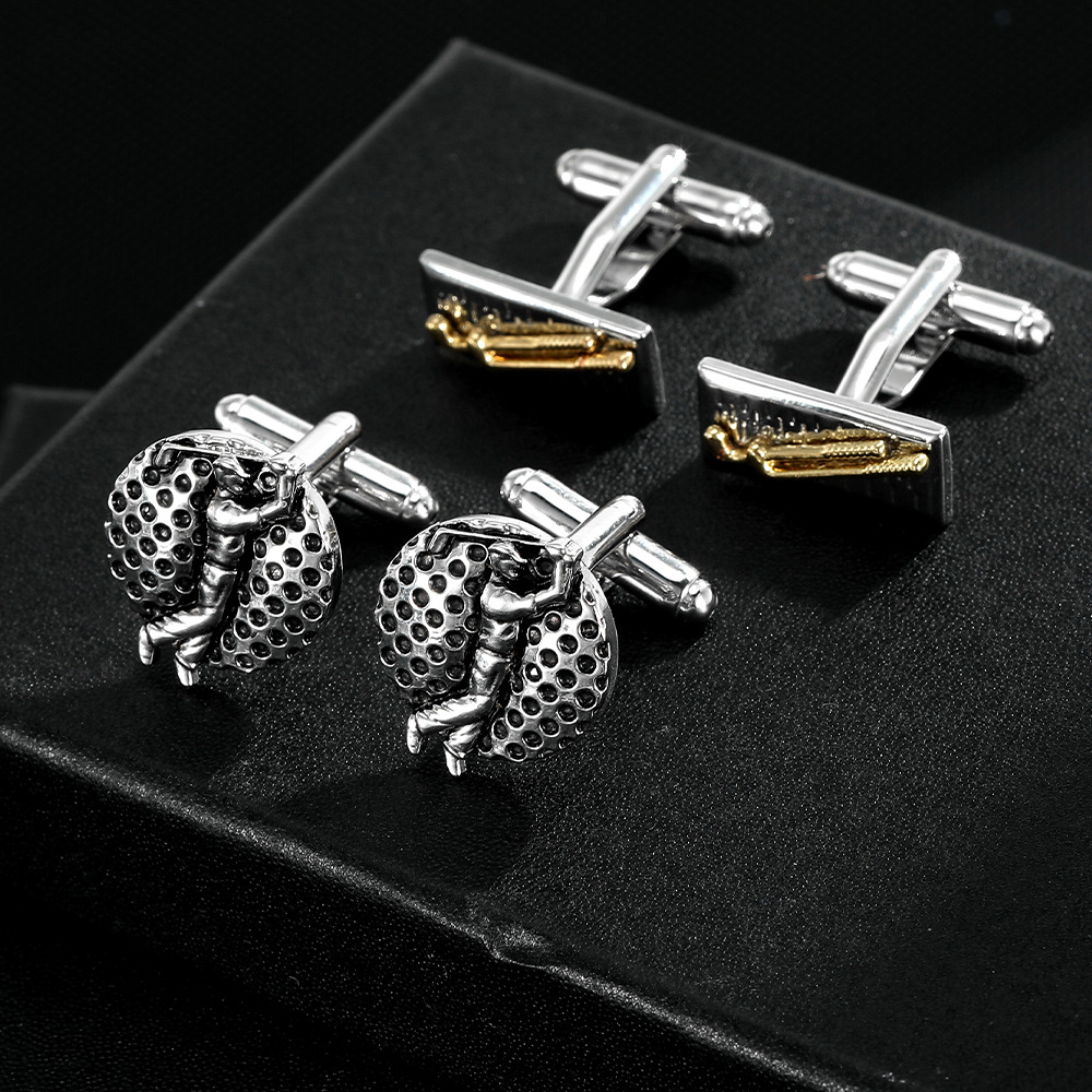 Picture of European and American Cross-border Light Luxury Simple Golf High-end Personalized Men's Shirt Suit Cufflinks Creative French Cufflinks