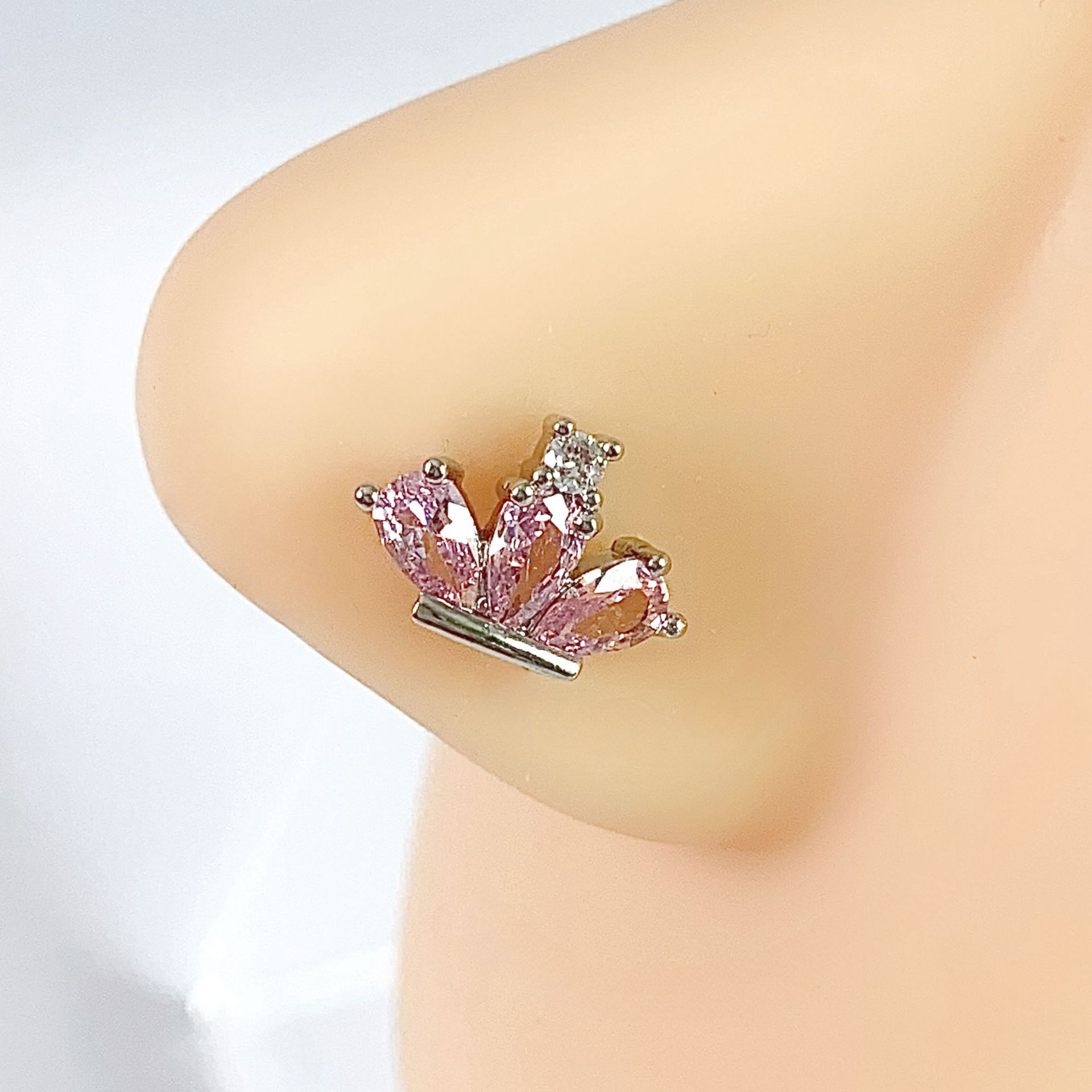Picture of Cross-border nose nose nail water drop crown heart-shaped copper inlaid zircon European and American fashion high-end jewelry