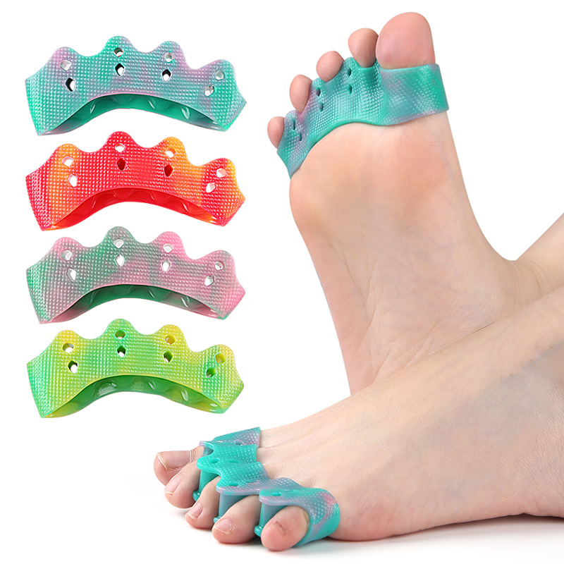 Colorful Five-Hole Toe Separator Sebs Thumb Valgus Big Foot Bone Overlapping Toe Toe Separator Five-Hole Separation Pad