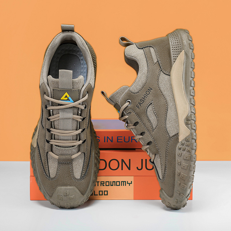 2025 New Hiking Shoes Men's Outdoor Sports Shoes Comfortable Hiking and Climbing Men's Casual Shoes Labor Protection Shoes Wholesale