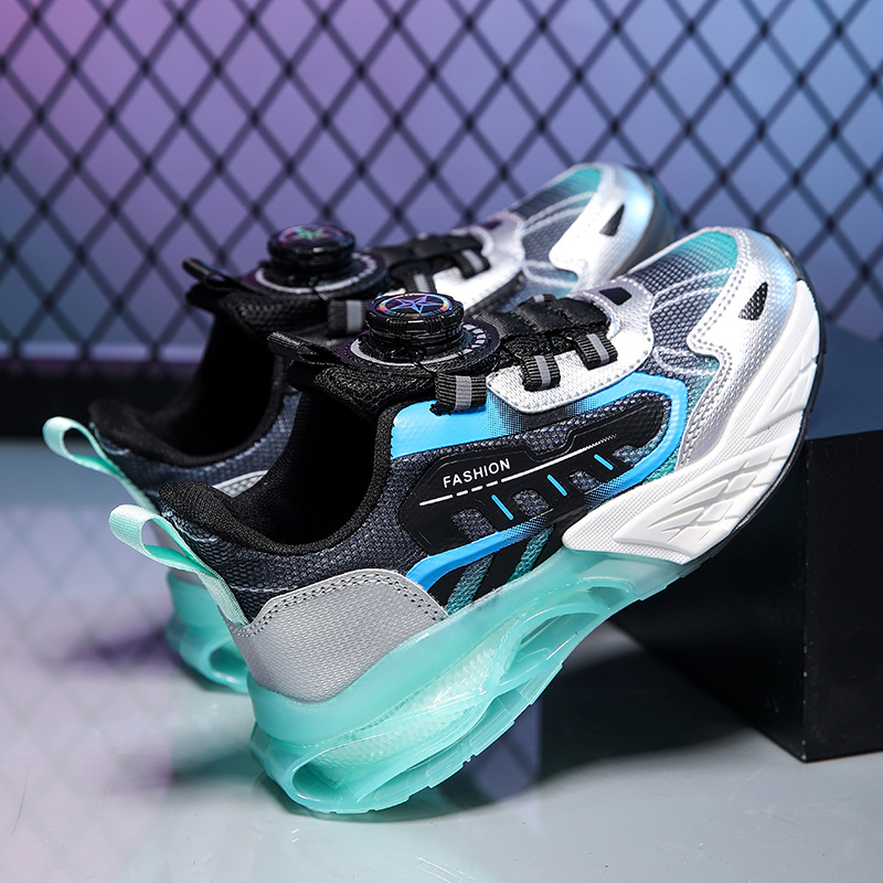 Picture of Batch of children's sports shoes 2024 spring and autumn new boys mesh breathable running shoes big children's button dad shoes