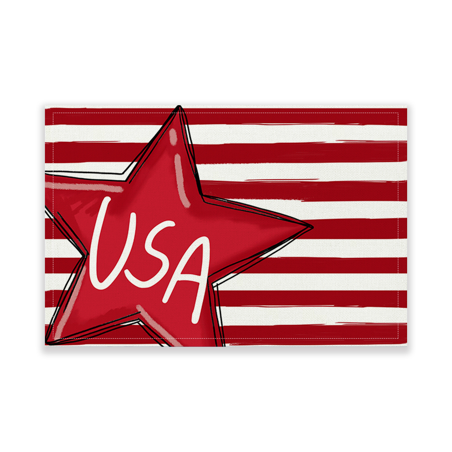 Picture of Independence Day placemat table insulation napkin waterproof household rectangular table mat anti-scald mat heat insulation mat cross-border