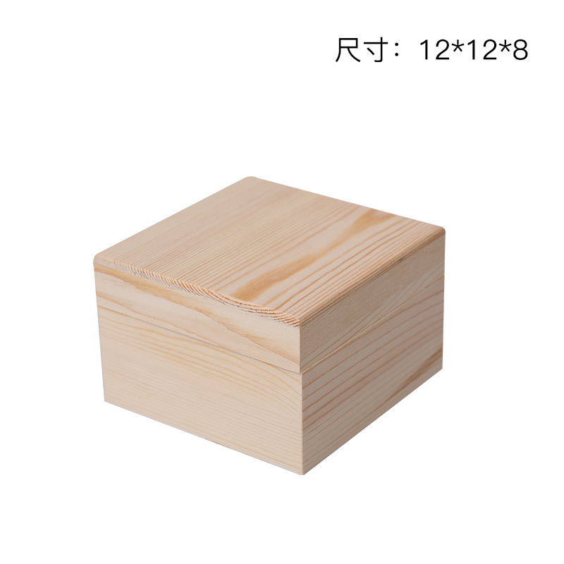Picture of Accompanying Gift Wooden Box Simple Pine Gift Packaging Box Candy Box Immortal Flower and Wood Box Wooden Jewelry Storage Box