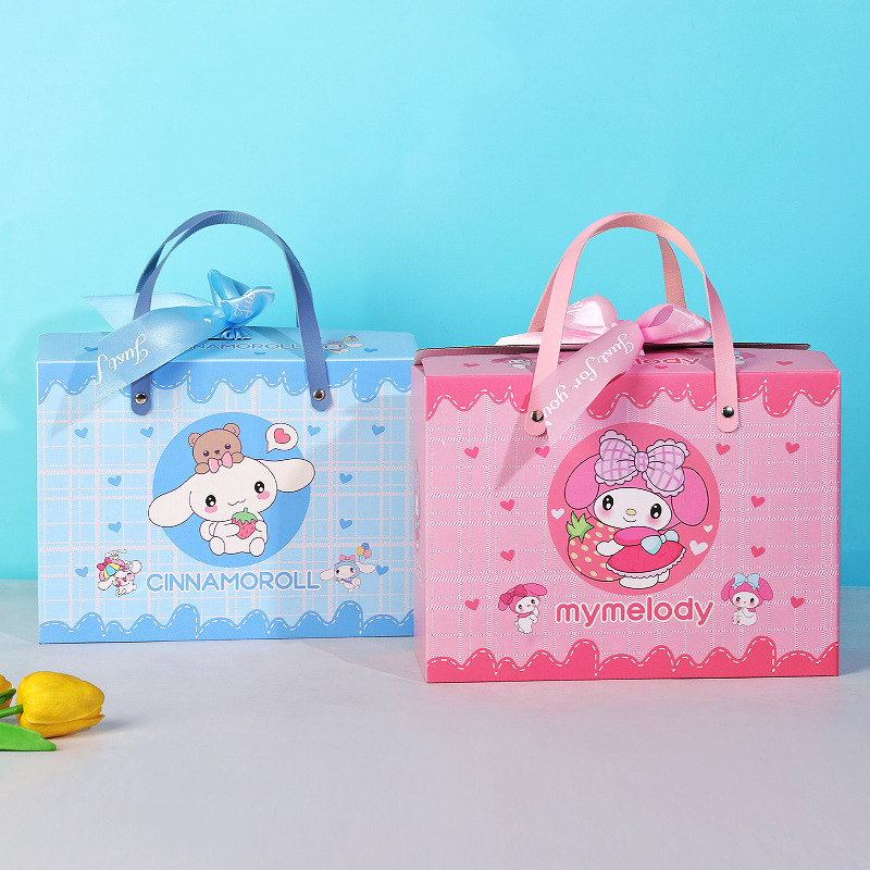 Newborn Birthday Full Moon Birthday Gift Box Cartoon Empty Box Children's Gift Portable Empty Box