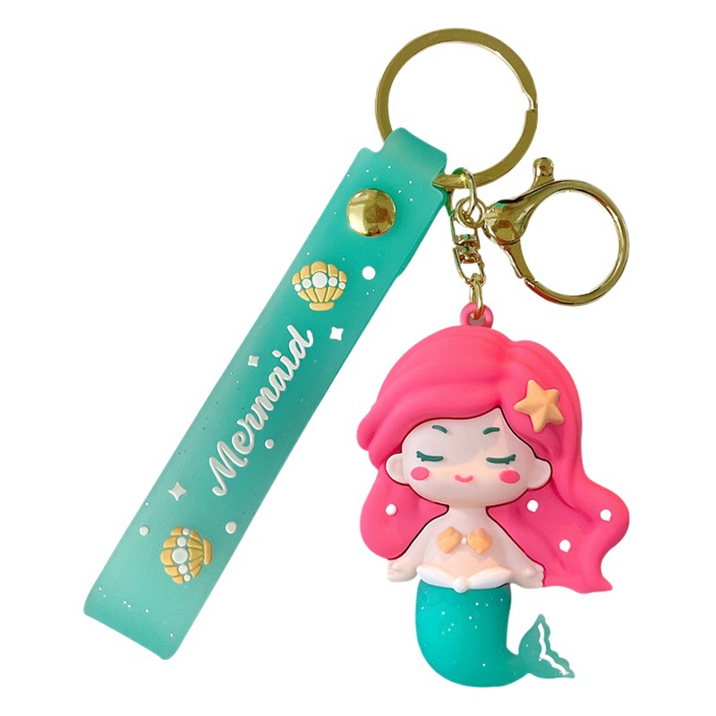 Mengxu Creative Gift Cartoon Keychain Small Pendant Cute Doll Mermaid Bag Pendant Key Chain Wholesale
