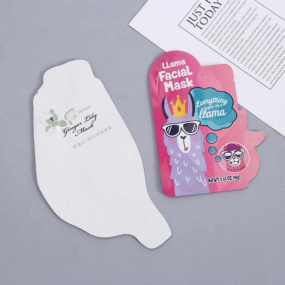 Manufacturer Customized Plastic Packaging Bag, Water Emulsion Mask, Moisturizing Sealed Bag, Cartoon Printed Beauty Mask Packaging Bag