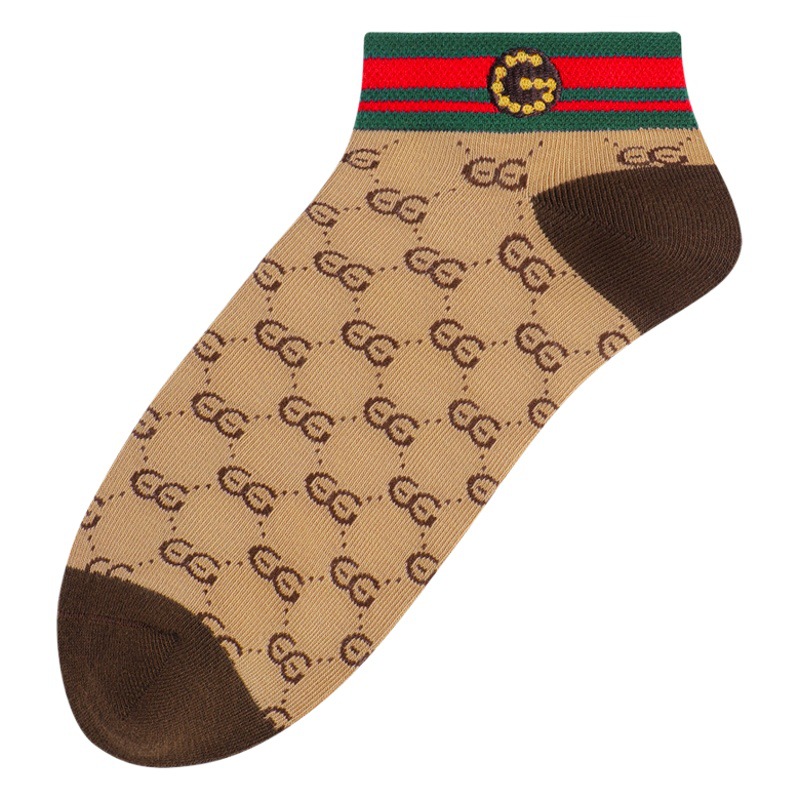 genuine goods GD Men's Short Socks Striped Distinctive Cotton Short Socks GDAD Gift Box Fashionable Men's Socks Deodorant Boat Socks