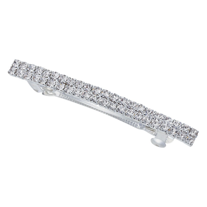 European and American fashion new trend hair accessories manufacturers ponytail clip rhinestone bow word spring clip headdress wholesale