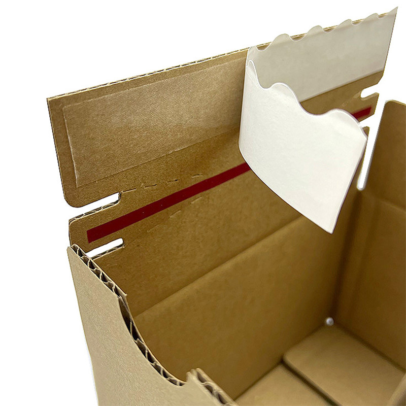 Picture of Factory Wholesale Processing Tape-Free Tear-Off Corrugated Carton Three-Layer Five-Layer Extra Hard Zipper Box Storage Tear-Off