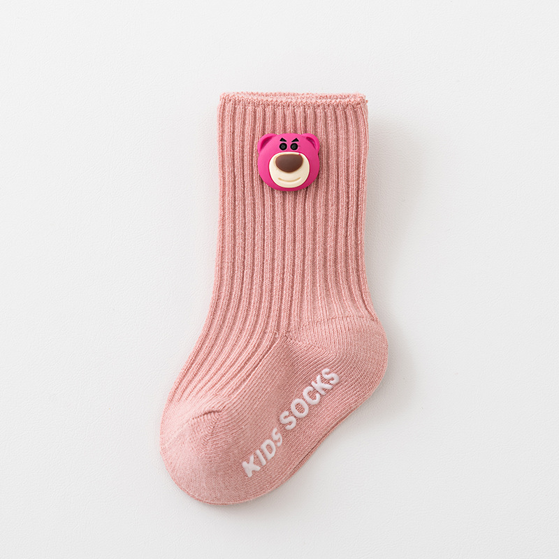 Picture of Newborn baby socks class a cotton spring and autumn non-slip boys and girls baby cartoon doll tube floor socks wholesale 1