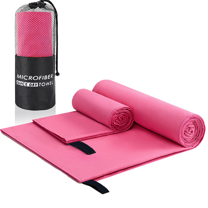 Picture of Quick-Drying Beach Towel Multi-Color Portable Quick-Drying Fitness Sports Towel Outdoor Beach Towel Mesh Bag