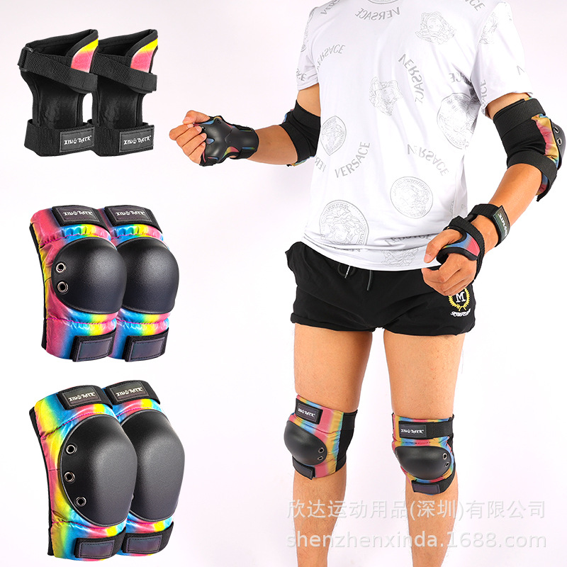 Personalized adult sports protective gear skating skateboard children's sports anti-fall roller skating knee pad elbow pad set in stock