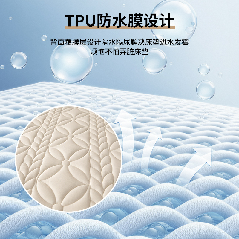 Picture of Waterproof urine-proof bed hat single piece thickened Simmons mattress protector all-inclusive bedspread 2024 new all-season universal