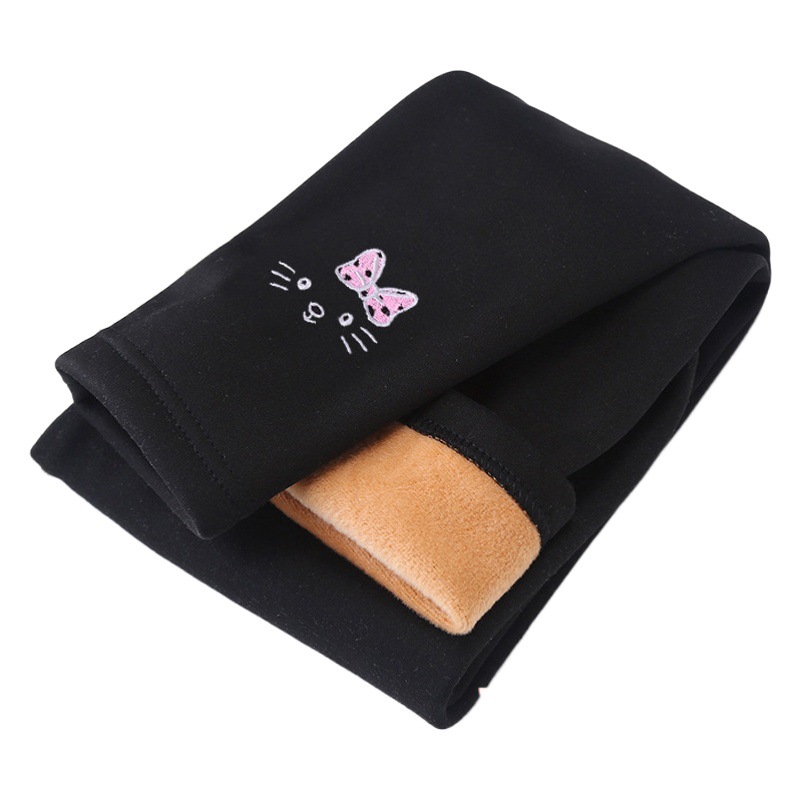 Picture of Autumn and winter Korean girls' leggings plus velvet padded boneless sewing rubber band mid-waist pants wholesale generation