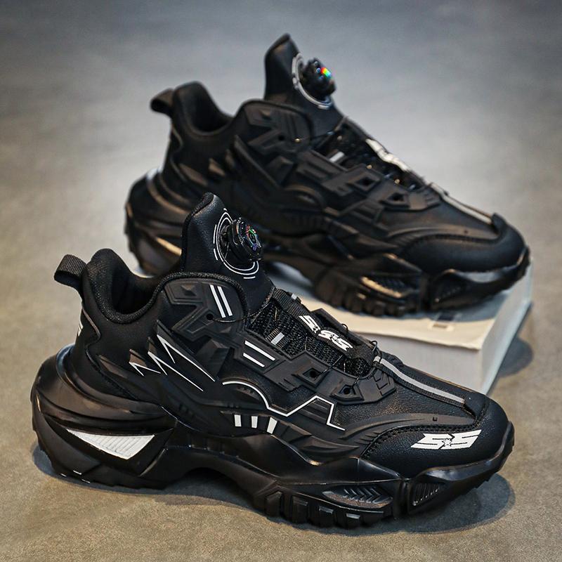 Men's Shoes 2024 Autumn and Winter Leisure Sports Swivel Buckle Student Fashion All-match Explosions Thick-soled Men's Mecha Torre Shoes