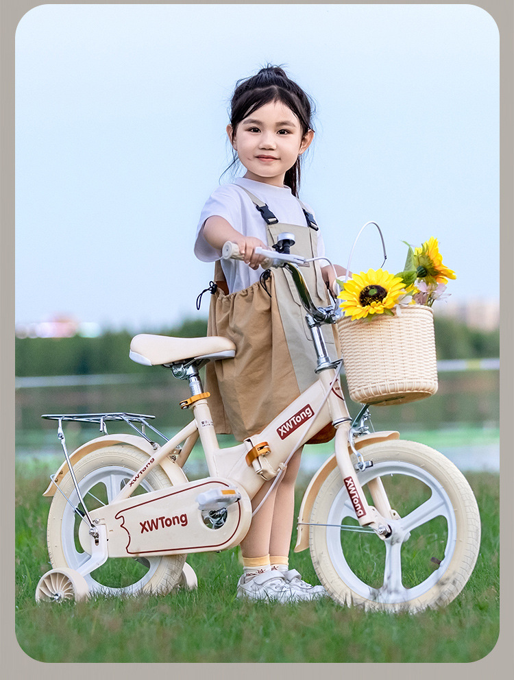 Cross-border manufacturers wholesale new children's bicycles 3-4-6-8 years old boys and girls bicycle folding stroller