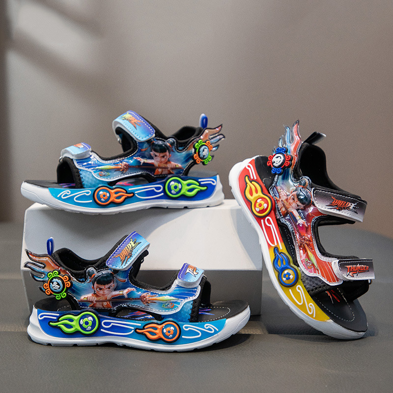 Children's Sandals Boys Beach Shoes Summer New Cartoon Casual Children's Shoes All-match Soft-soled Boys Sports Sandals