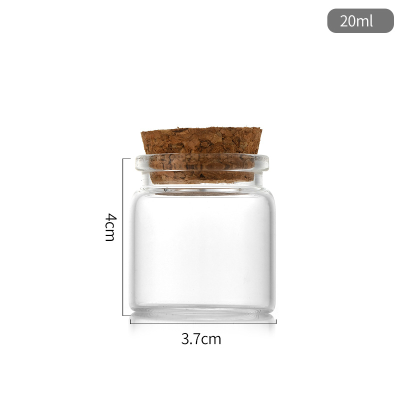 Picture of 37mm Screw Cap Cork Drift Bottle Transparent Candy Empty Bottle Test Tube Bottle Tea Flower Tea Packaging Bottle Succulent Planting Bottle