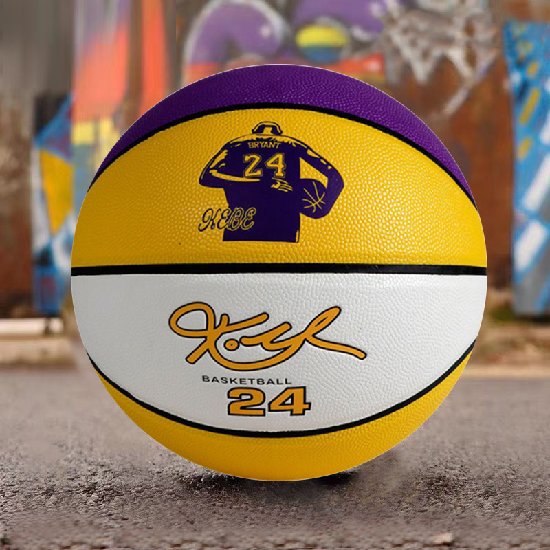 Picture of Black Mamba 24 Kobe Bryant Basketball Signature Limited Edition Children Basketball Authentic Primary and Secondary School Students Special No.5 No.7 Blue Ball