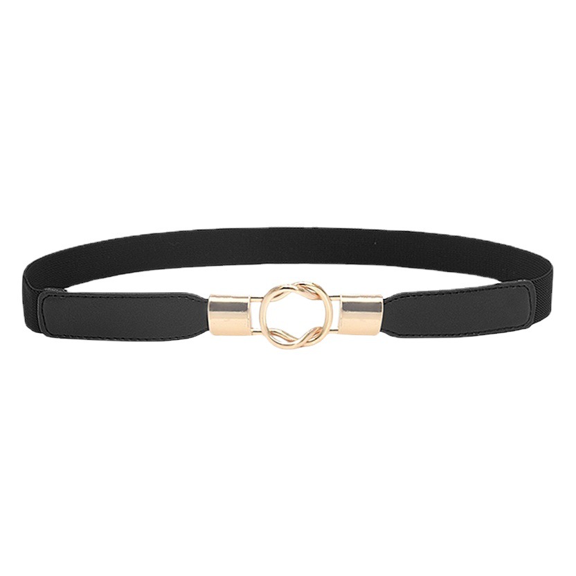 Cross-Border Popular Korean Style Waist Elastic Elastic Belt with Skirt Buckle Fashion Decorative Trendy Belt Wholesale in Stock