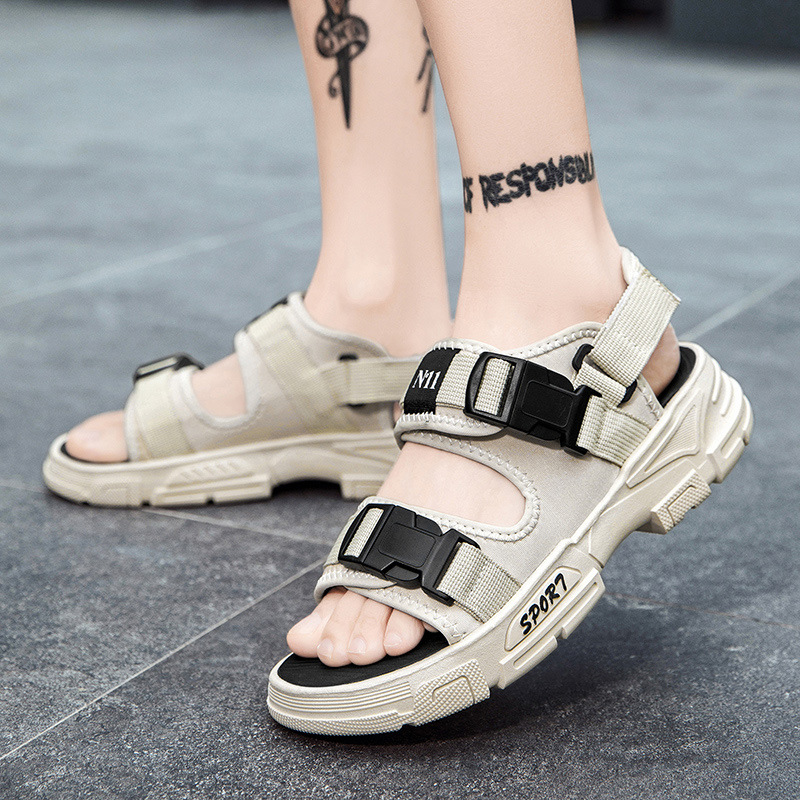 Picture of Sandals Men's Instagram Style Summer Beach Non-slip Non-slip Driving Sports Dual-use Vietnamese Casual Slippers Summer