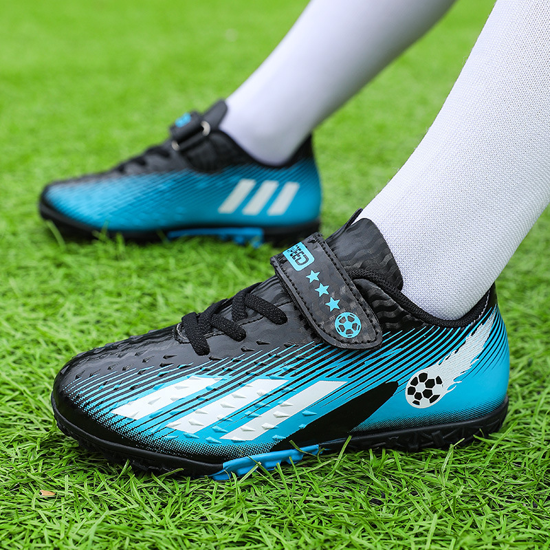 Picture of Spring and Summer New Children's Velcro Soccer Shoes for Middle-Aged and Older Children, Boys and Girls, Student Competition Training Sneakers