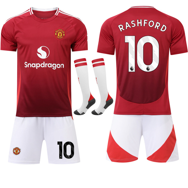 Football Training Suit 2425 New Man L Red Devils Home 10 Rashford 8B Football Suit suit Jersey M