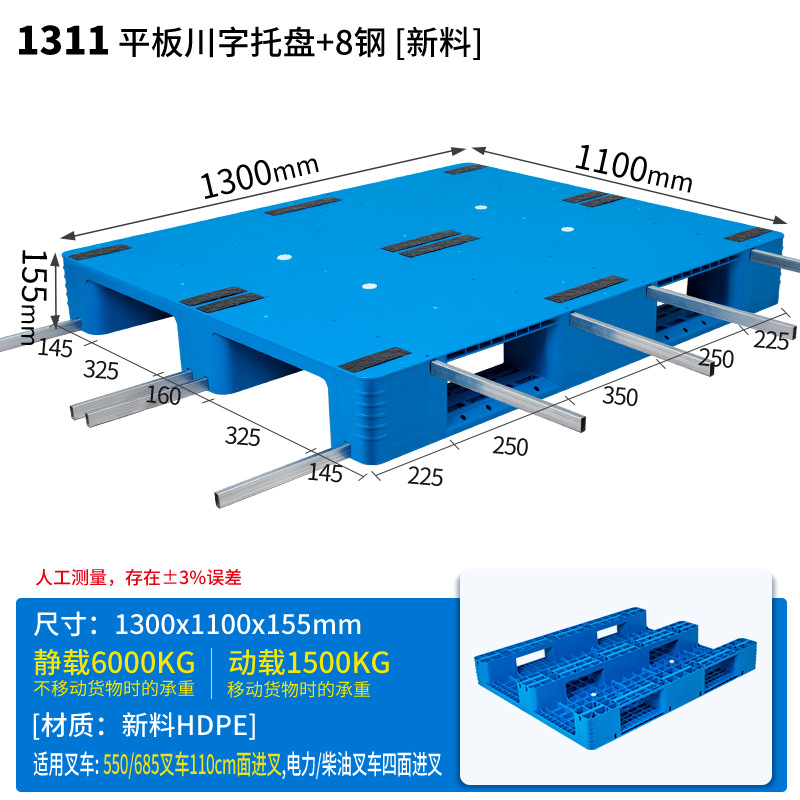 Picture of New Material Flat Plate Sichuan Plastic Forklift Pallet Industrial Plastic Pallet Warehouse Moisture-Proof Pad Platform Logistics Pallet