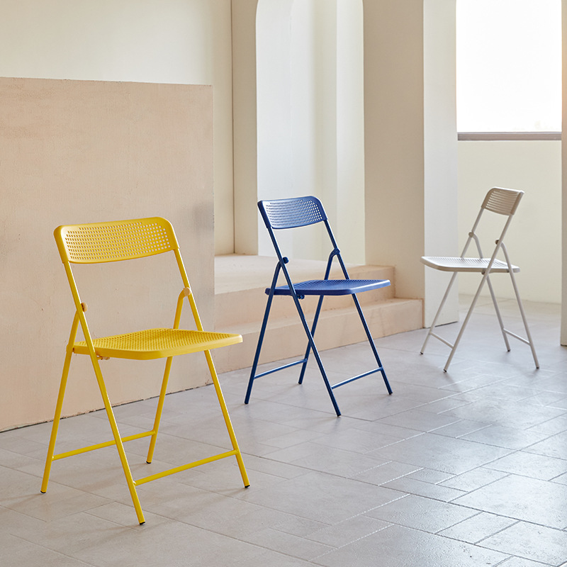 Topari chairs, indoor and outdoor foldable storage chairs, small apartments, simple dining tables, chairs, hole chairs, casual dining chairs