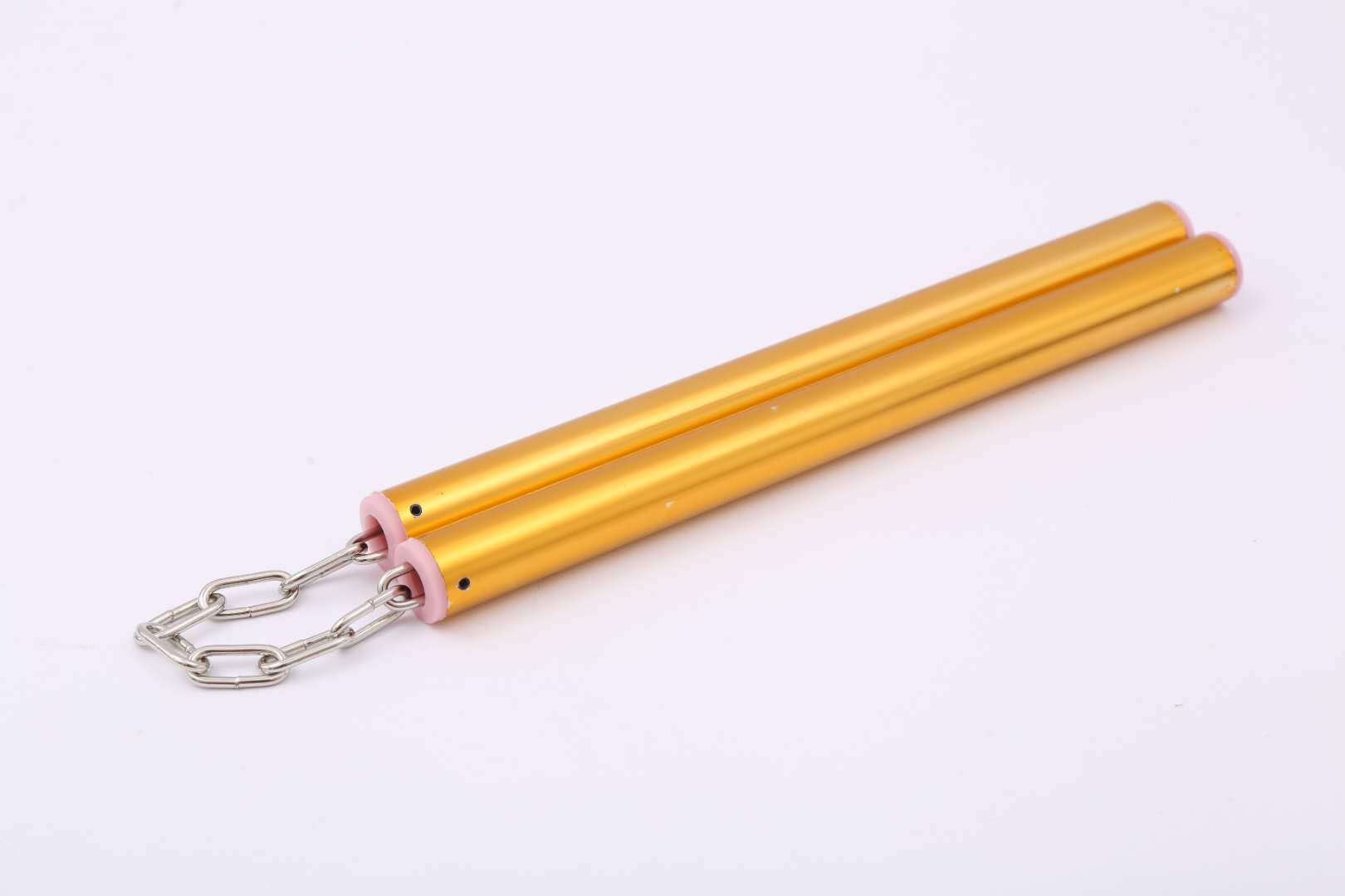 Picture of Flat head aluminum alloy nunchakus ribbon aluminum alloy nunchakus children training nunchakus performance nunchakus
