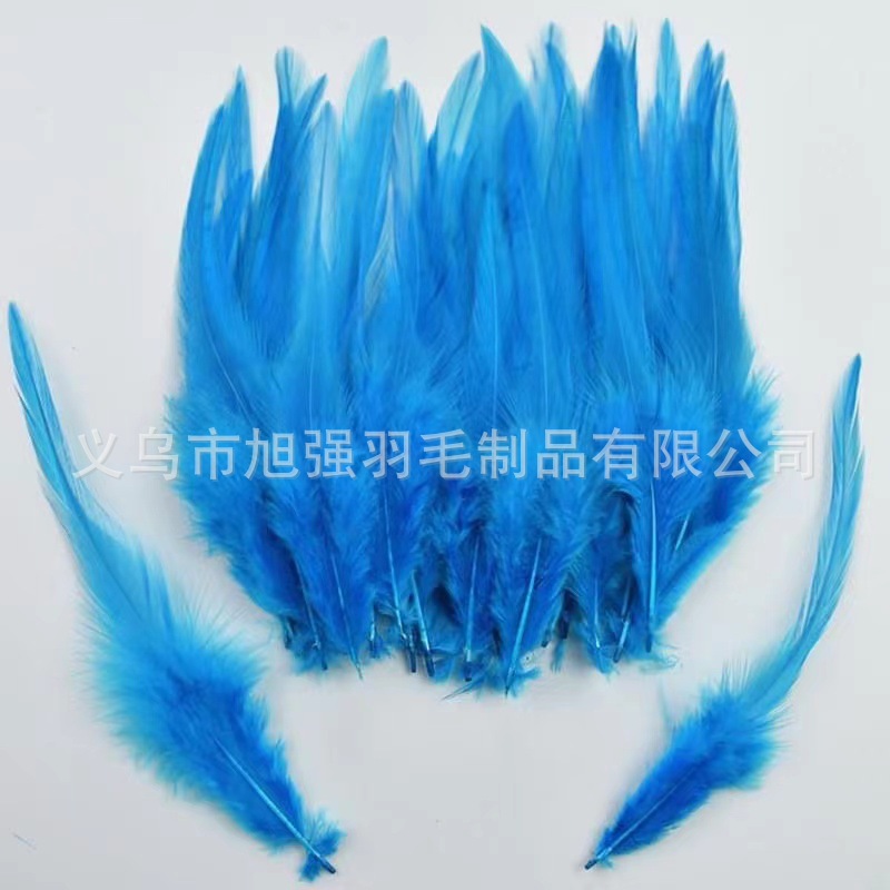 Picture of Feather wholesale sharp feather color chicken feather big white tip diy dream catcher handmade crafts earrings clothing accessories