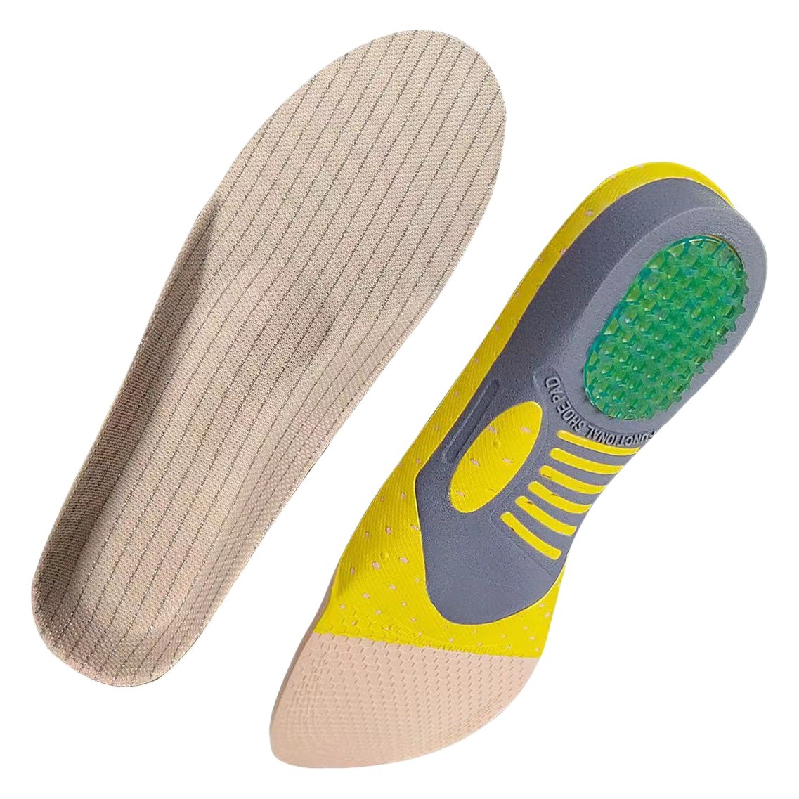 New EVA arch Sports men's shock absorption sweat absorption insole women's breathable basketball running arch correction insole factory