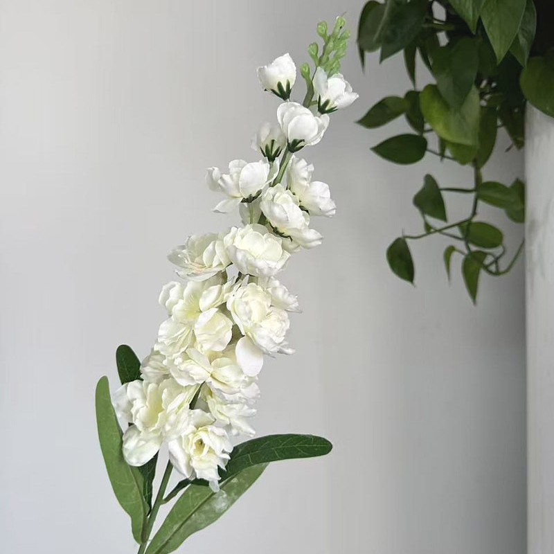 Picture of Simulated Delphinium Wedding Auditorium Decoration Simulated Flower Single Violet Props Large Simulated Flower Delphinium