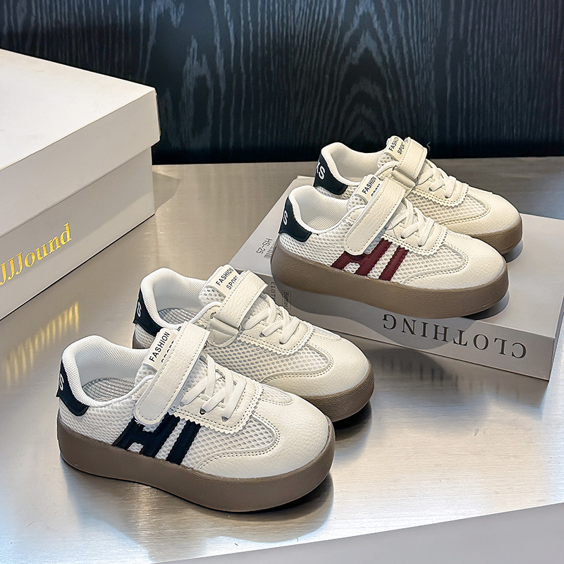 Children's Sneakers 2025 Spring and Summer Mesh Shoes Boys' White Shoes Girls' Sports Shoes Mesh Soft Sole Casual Running Shoes